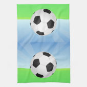 Voetbal zonnige dag theedoek (Verticaal)
