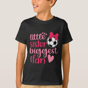 Voetbal Zus Voetbal Zusje Funny Jongere Zus Groots T-shirt