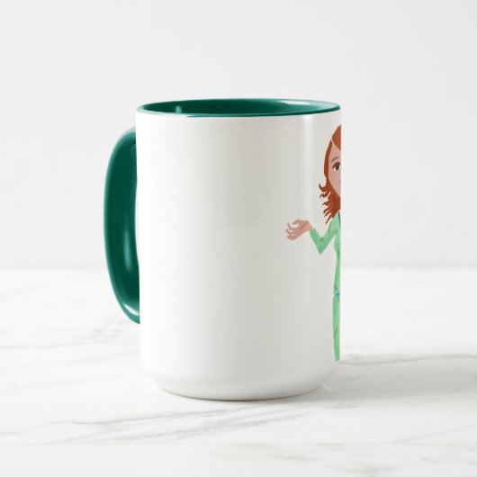 Voetbal Zuurwitte en groene koffie Mok (Voorkant links)