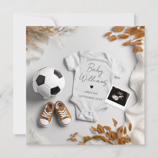 Voetbal zwangerschap aankondiging (Voorkant)