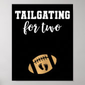 Voetbal zwangerschapsaankondiging Herfst door Reve Poster (Voorkant)