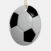 Voetbal | Zwart Keramisch Ornament (Rechts)