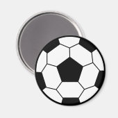 Voetbal zwart magneet (Voorkant / Achterkant)
