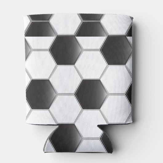 Voetbal, zwart-wit blikjeskoeler (Achterkant)