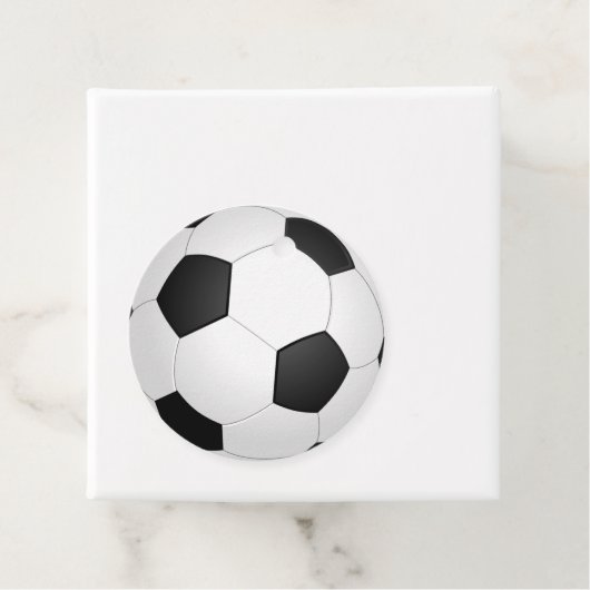 Voetbal zwart-wit Klassiek Bedankjes Labels (In situ)
