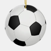 Voetbal zwart-wit Klassiek Keramisch Ornament (Voorkant)