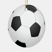 Voetbal zwart-wit Klassiek Keramisch Ornament (Links)