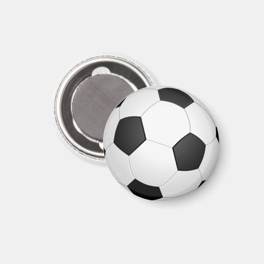 Voetbal zwart-wit Klassiek Magneet (Voorkant / Achterkant)