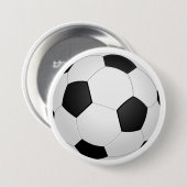 Voetbal zwart-wit Klassiek Ronde Button 7,6 Cm (Voorkant /achterkant)