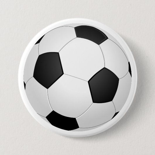 Voetbal zwart-wit Klassiek Ronde Button 7,6 Cm (Voorkant)