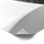 Voetbal zwart-wit minimalistisch poster (Hoek)