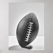 Voetbal zwart-wit minimalistisch poster (Voorkant)