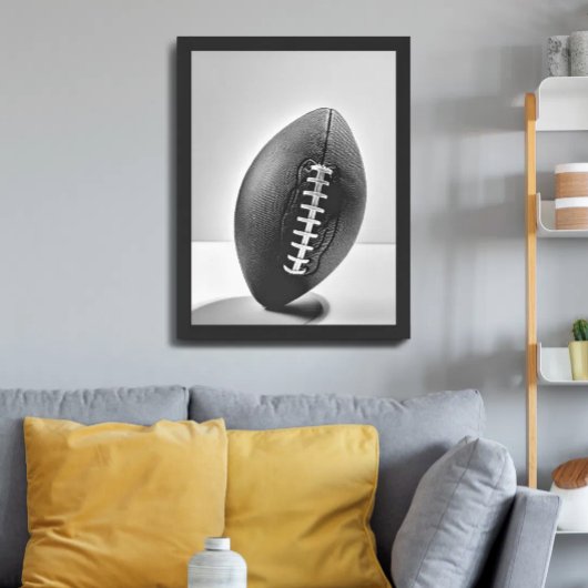 Voetbal zwart-wit minimalistisch poster