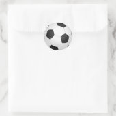 Voetbal zwart-wit ronde sticker (Tas)