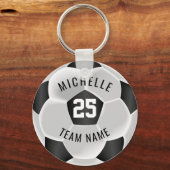 Voetbal - Zwart-wit Sleutelhanger (Voorkant)