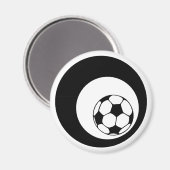 voetbal. zwarte cirkels. magneet (Voorkant / Achterkant)