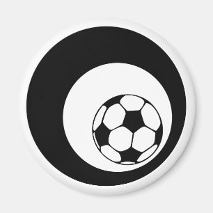 voetbal. zwarte cirkels. magneet