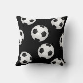 voetbal zwarte en witte kussen (Achterkant)