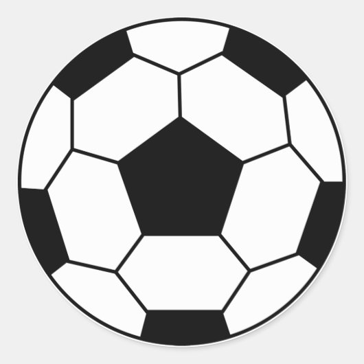Voetbal Zwarte Sticker (Voorkant)