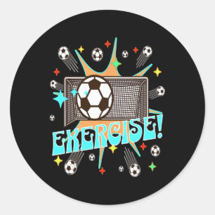 Voetbalactie Net Blast Oefening Motivatie Energie Ronde Sticker