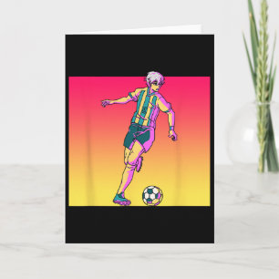 Voetbalanime Jongen Japanse Otaku Weeb Kaart