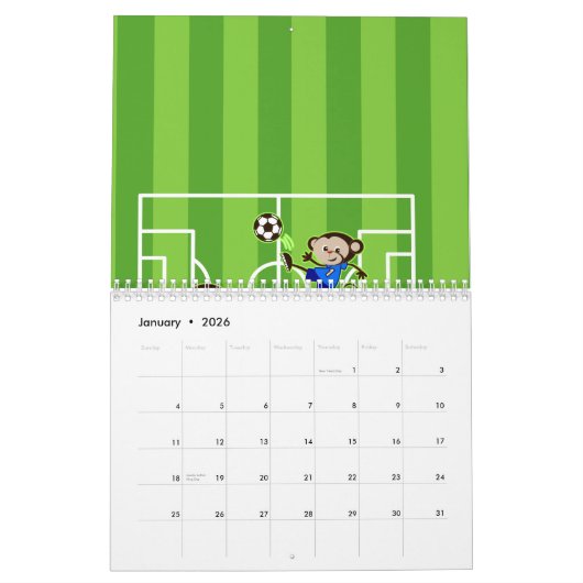 Voetbalapen Kalender (Jan 2026)