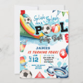 Voetbalbad Verjaardagsfeestje Kaart (Voorkant)