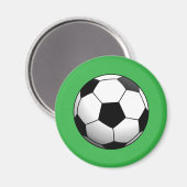 Voetbalbal op groen magneet (Voorkant / Achterkant)