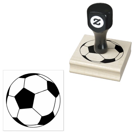 Voetbalbal Rubberstempel (Gestempeld)