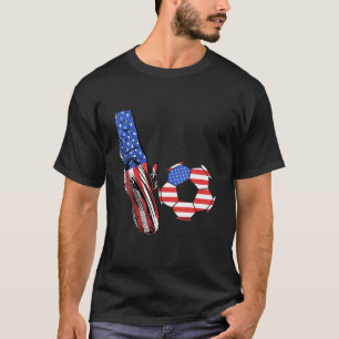 Voetbalbal Voetbal VS Amerikaans T-shirt