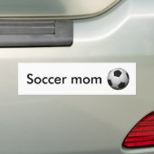 voetbalbal, voetbalmam bumpersticker (Op auto)