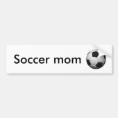 voetbalbal, voetbalmam bumpersticker (Voorkant)