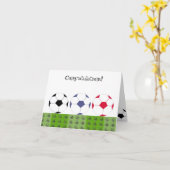 Voetbalballen - Gefeliciteerd Kaart (Gele Bloem)
