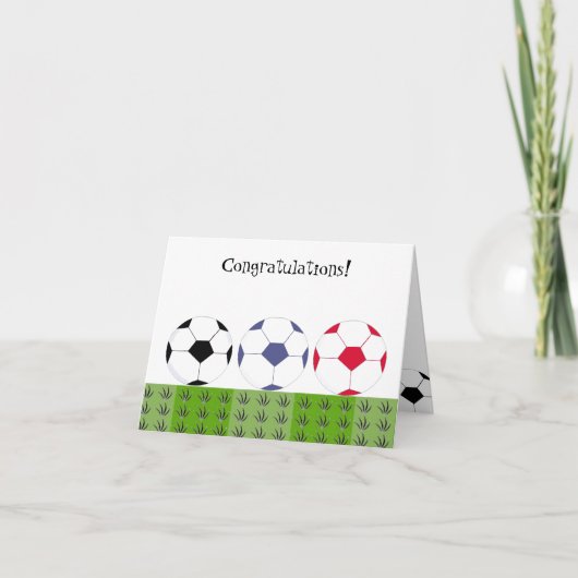 Voetbalballen - Gefeliciteerd Kaart (Voorkant)