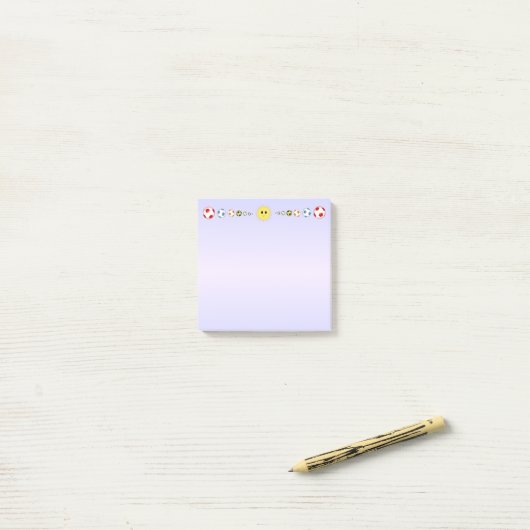 Voetbalballen & Happy Sun Header Post-it® Notes (Op bureau)