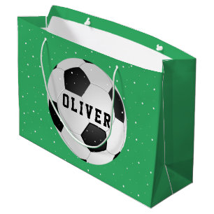 Voetbalballen Kinderen Naam Groen Kerstmis Groot Cadeauzakje