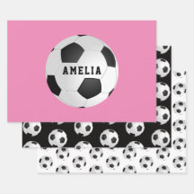 Voetbalballen Kinderen Naam Roze Verjaardag
