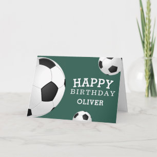 Voetbalballen Sporten Gelukkige Verjaardag Kindere Kaart