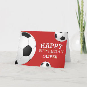 Voetbalballen Sporten Gelukkige Verjaardag Kindere Kaart