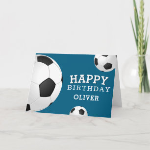 Voetbalballen Sporten Gelukkige Verjaardag Kindere Kaart