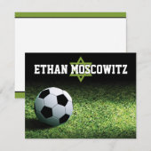 Voetbalbar Mitzvah Flat Bedankt Opmerking (Voorkant / Achterkant)