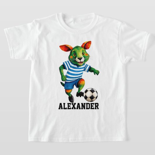Voetbalbeestje personaliseren t-shirt (Laagn)