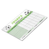 Voetbalbeloningstabel Gepersonaliseerde naamtaak Notitieblok (Schuin)