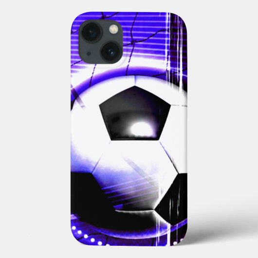 Voetbalblauw personaliseren met naam of teamnaam Case-Mate iPhone case (Achterkant)