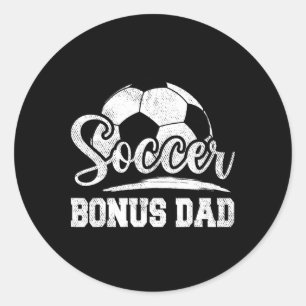 Voetbalbonus Vader Voetbalspeler Speldag Vader &# Ronde Sticker