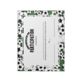Voetbalcertificaten Notitieblok (Linkerzijde)