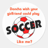 VoetbalChick Doncha Ronde Sticker (Voorkant)
