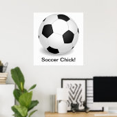 "Voetbalchick" Poster (Thuiskantoor)