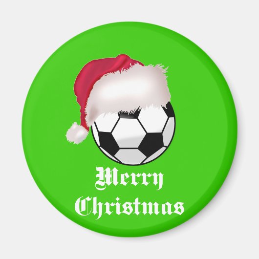 VoetbalChick Vrolijk Kerstfeest Magneet (Voorkant)