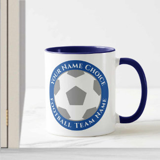 Voetbalclub Design in Blauwe Mok
